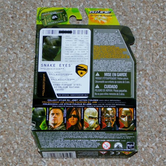2009 Hasbro G.I. Joe: Rise of Cobra 3 3/4" Ninja Commando Snake Eyes MOC New - Picture 2 of 9